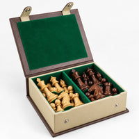3.9-Inch Exclusive Alban Staunton Chess Set - Rosewood Pieces with Board & Storage Box - storage box