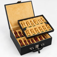 3.9" Heritage Series Staunton Chess Set - Bud Rosewood Pieces with 21" Chess Board & Storage Box - storage box