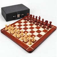 Arthur Luxury Staunton Chess Set - Bud Rosewood Pieces with 23-Inch Wooden Board & Storage Box - complete set