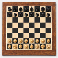 Arthur Luxury Staunton Chess Set - Ebony Wood Pieces with 23-Inch Ebony & Maple Chessboard and Storage Box - chessboard top view