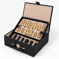 Arthur Luxury Staunton Chess Set - Ebony Wood Pieces with 23-Inch Ebony & Maple Chessboard and Storage Box - storage box