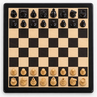 Fierce Knight Staunton Chess Set with 21-Inch Wooden Chessboard and Storage Box Combo - chessboard top view