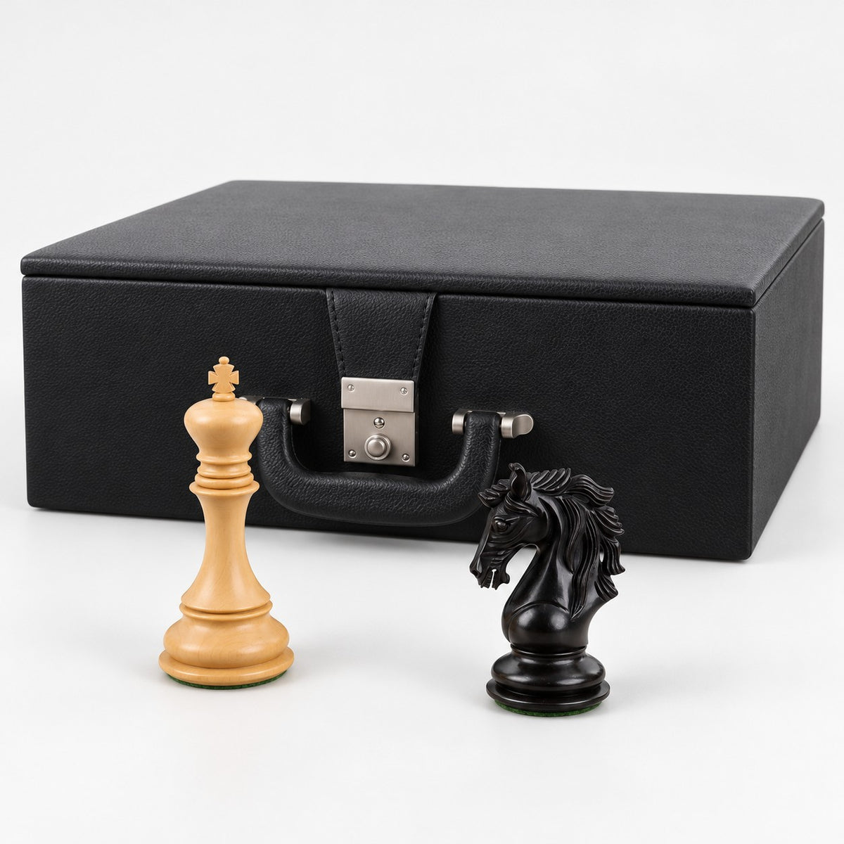 Goliath Series Luxury Staunton Chess Set with Ebony Wood Pieces, Board & Storage Box - storage box