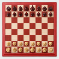 Luxury 4.3-Inch Aristocrat Series Staunton Chess Set - Bud Rosewood & Boxwood Pieces with Board and Storage Box - chessboard top view