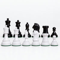 Vintage 1950s Fischer Dubrovnik Painted Chess Set - Chess Pieces Only, 3.8-Inch King - pieces lineup