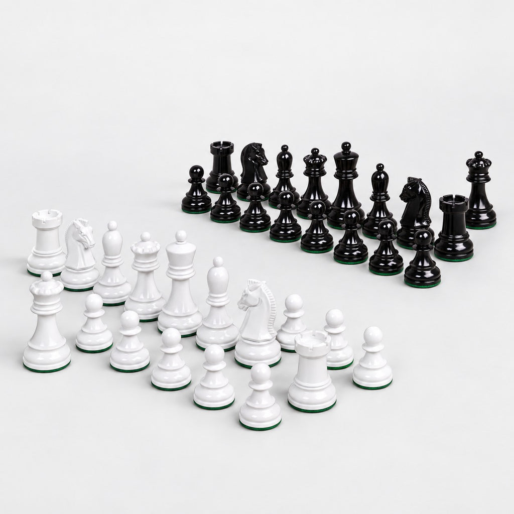 Vintage 1950s Fischer Dubrovnik Painted Chess Set - Chess Pieces Only, 3.8-Inch King - side view of the pieces