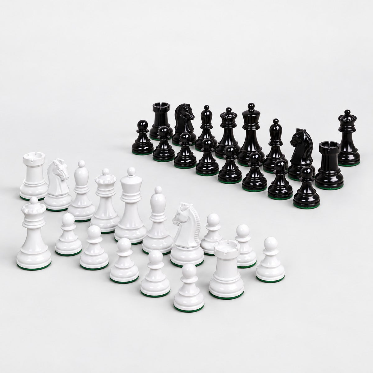 Vintage 1950s Fischer Dubrovnik Painted Chess Set - Chess Pieces Only, 3.8-Inch King - side view of the pieces